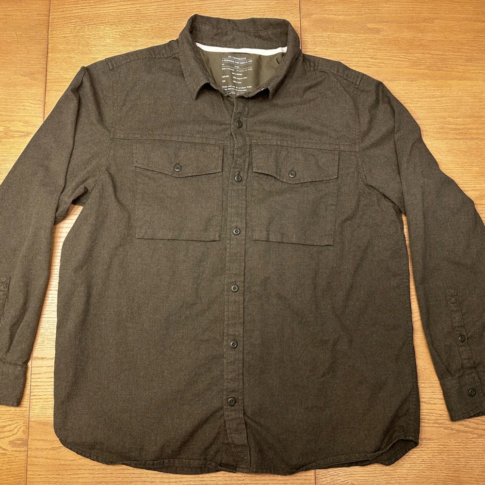 REI Coop Men's Olive Heather Button Down